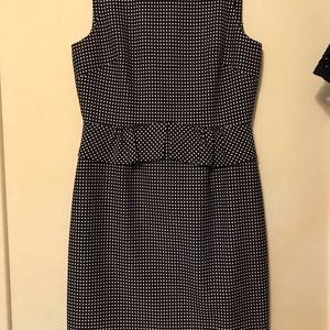 Navy and White Polka Dot Designer Dress